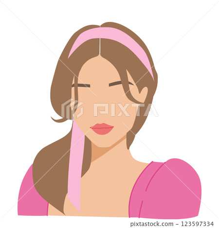Fashion female portrait, abstract illustration for social media post 123597334