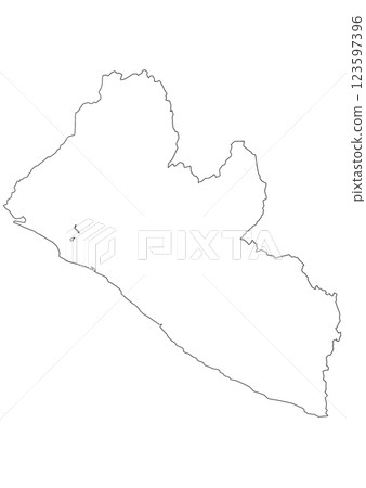 Blank map Liberia 123597396