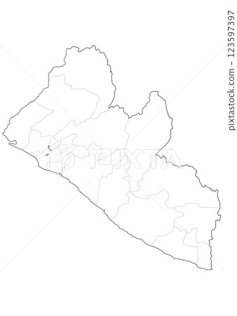 Blank map Liberia 123597397
