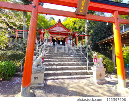 Stock photo: The worship hall of Ukiha Inari Shrine in Fukuoka Prefecture 123597608