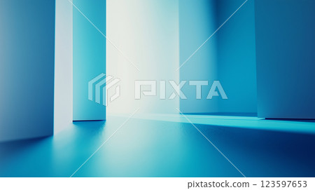 Futuristic blue light rays energetic abstract background 123597653