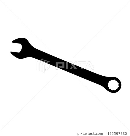 double wrench silhouette 123597880