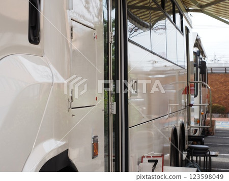 Mobile blood donation vehicle 123598049