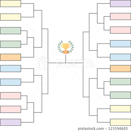 簡單的 20 人錦標賽圖表,帶有冠軍獎盃的插圖 簡單的 20 人錦標賽圖表,帶有冠軍獎盃的插圖 123598685