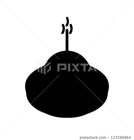 Simple delicious cake icon. Food flat design Simple delicious cake icon. Food flat design 123598864