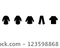 Simple clothes silhouette set icon. Vector fashion flat style 123598868