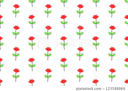 Botanical floral seamless pattern. Vector flower repeat textile 123598869