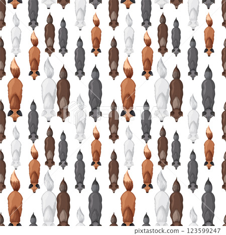 Colorful Animal Pattern with Foxes Colorful Animal Pattern with Foxes 123599247