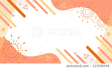Abstract geometric frame material with fireworks Flyer, web, video background 16:9 size Orange Abstract geometric frame material with fireworks Flyer, web, video background 16:9 size Orange 123599549