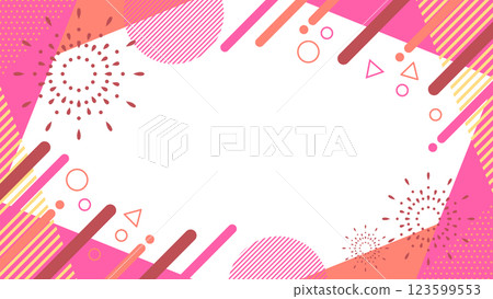 帶有煙火、傳單、網頁和影片背景的抽象幾何框架材料,16:9 尺寸,粉紅色 帶有煙火、傳單、網頁和影片背景的抽象幾何框架材料,16:9 尺寸,粉紅色 123599553