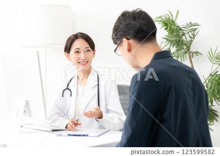 Female doctor examination Female doctor examination 123599582