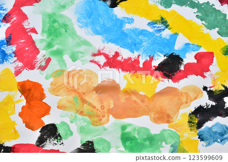 Abstraction. Stripes left by watercolor paint. Abstraction. Stripes left by watercolor paint. 123599609