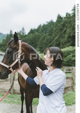 horse, female, lady 123599734