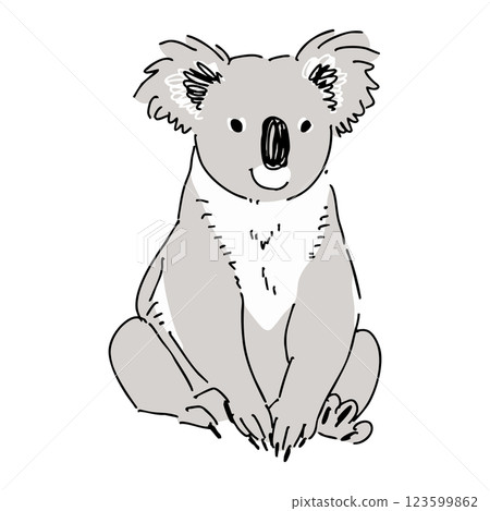 Illustration of a sitting koala Illustration of a sitting koala 123599862