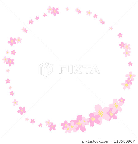 櫻花圓框 櫻花圓框 123599907