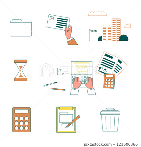 工作場景插圖集 工作場景插圖集 123600360