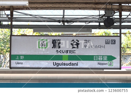 [JY06] 鶯谷站 (山手線內環：站標) 123600755