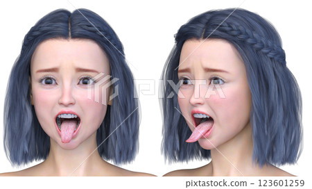 Close-up of a woman's face 123601259