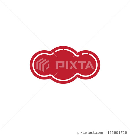 Chinese cloud or japan cloud icon 123601726