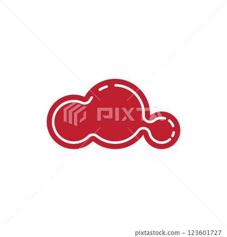 Chinese cloud or japan cloud icon 123601727