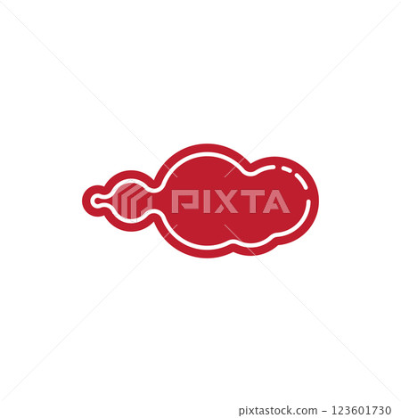 Chinese cloud or japan cloud icon 123601730