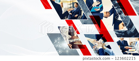 Collage of various business images - Horizontal visuals for banners and advertisements Collage of various business images - Horizontal visuals for banners and advertisements 123602215