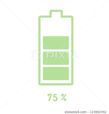 電池剩餘 75% 圖示 123602342