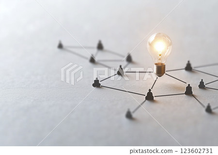 Network: Concept image of people connected through IT 123602731