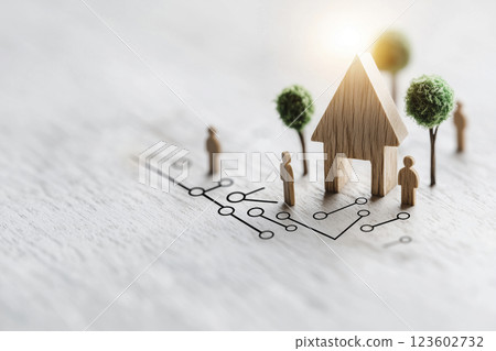 Network: Concept image of people connected through IT 123602732