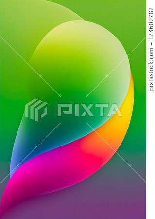 曲線背景素材綠色主題 123602782