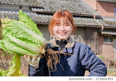 Woman working in the fields, country life, home garden Woman working in the fields, country life, home garden 123602893