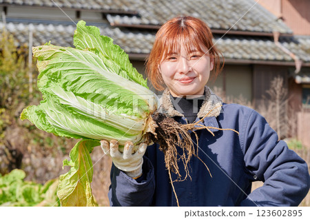 Woman working in the fields, country life, home garden Woman working in the fields, country life, home garden 123602895