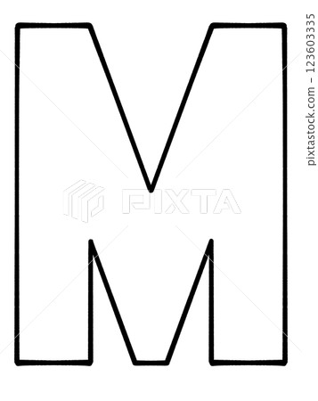 簡單字母M插圖素材 123603335