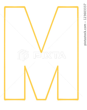 Simple alphabet M illustration material 123603337