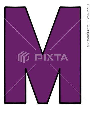 Simple alphabet M illustration material Simple alphabet M illustration material 123603345