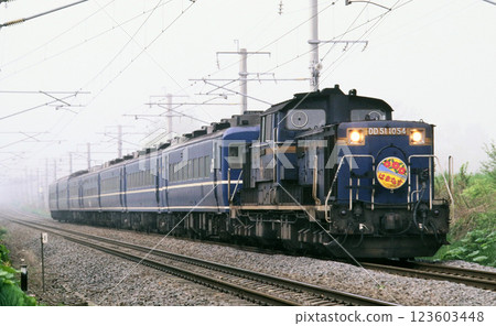 The Hamanasu express train hauled by the DD51 runs near Shimamatsu Station on the Chitose Line in 1997. The Hamanasu express train hauled by the DD51 runs near Shimamatsu Station on the Chitose Line in 1997. 123603448