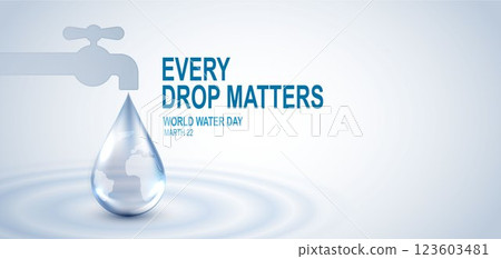 World Water Day. hands hold water drop. accelerating change. Saving water and world environmental protection concept. clean renewable energy. water for peace. Elements of this image furnished by NAZA. 123603481