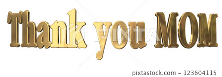 3DCG characters "Thank you MOM" Mother's Day Gold 3DCG characters "Thank you MOM" Mother's Day Gold 123604115