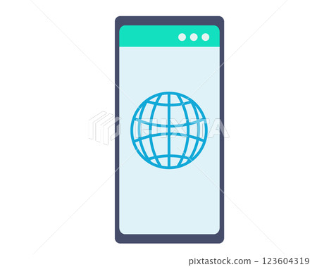 Smartphone and internet icon. Vector illustration 123604319