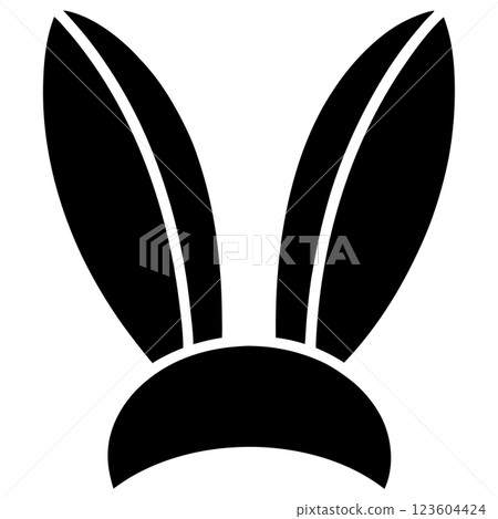 Bunny Ears Black vector illustration 123604424