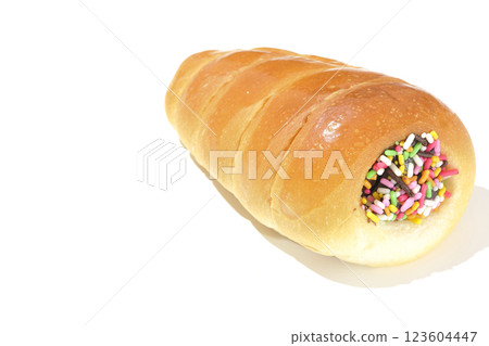 Chocolate cornet photographed alone on a white background Chocolate cornet photographed alone on a white background 123604447
