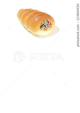 Chocolate cornet photographed alone on a white background Chocolate cornet photographed alone on a white background 123604450
