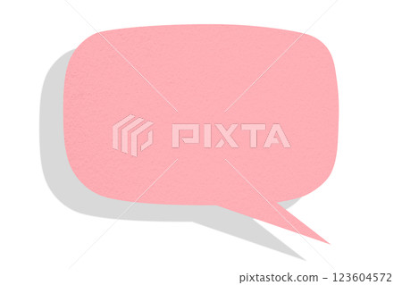 Pink paper speech bubbles separated on transparent background Pink paper speech bubbles separated on transparent background 123604572