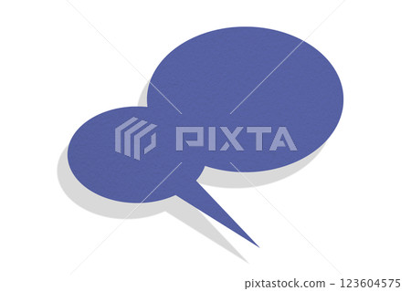 Purple paper speech bubbles separated on transparent background Purple paper speech bubbles separated on transparent background 123604575