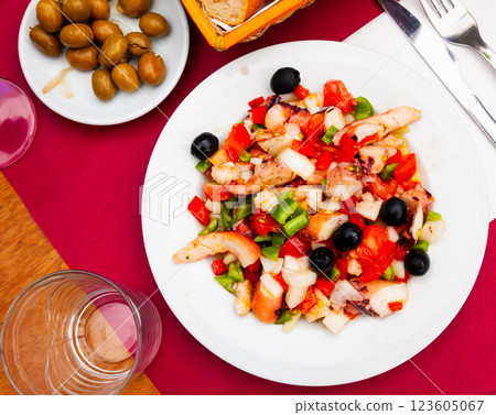 Seafood salad Salpicon de marisco 123605067
