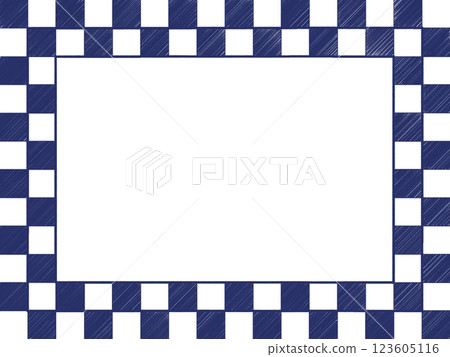 Checkered frame (blue) 123605116