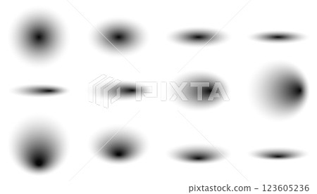 A set of circular shadows in various orientations 123605236