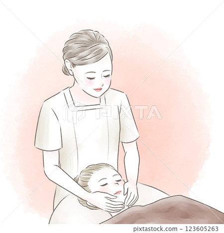 美容院護理場景（附背景） 123605263