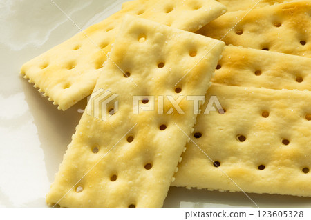 白盤子上的餅乾的簡單圖像 123605328
