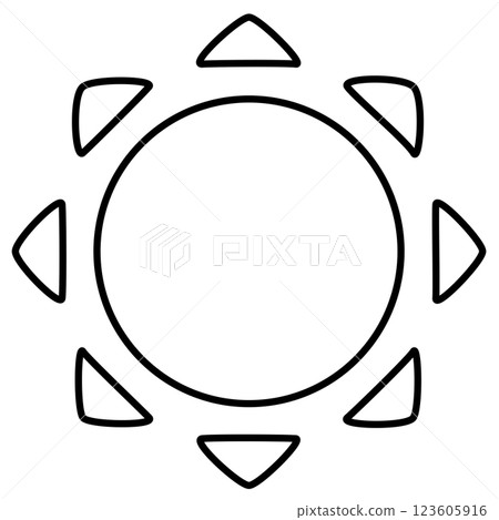 簡單的太陽圖 簡單的太陽圖 123605916